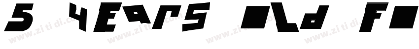 5 years old font字体转换